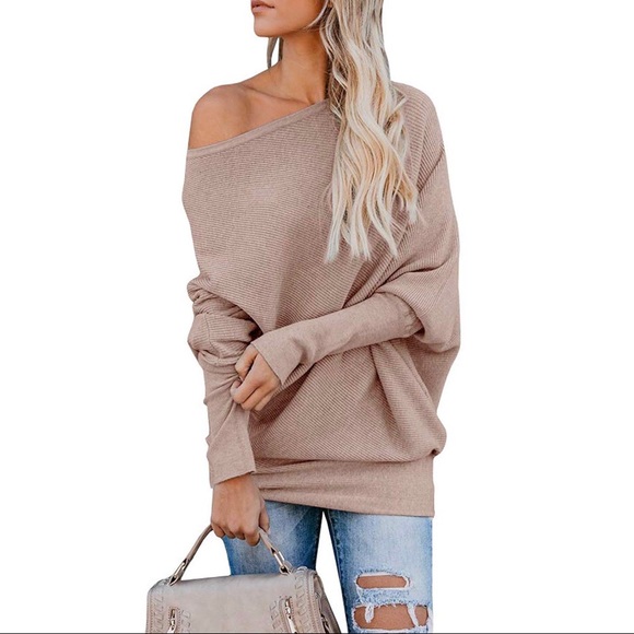 ✦NEW Off Shoulder Batwing Sleeve Sweater Top✦ - Picture 5 of 5